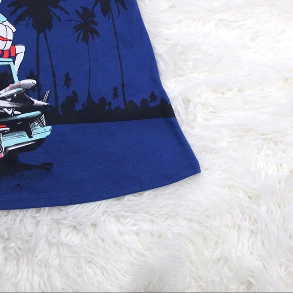 NWT Girls Joe Fresh Blue Graphic Pocket Tank Dress - Picture 4 of 6